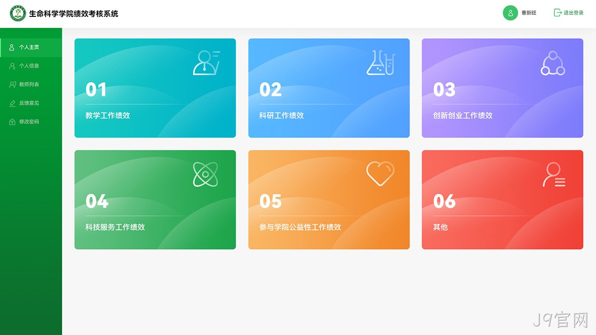 生命科学学院绩效考核系统网站案例