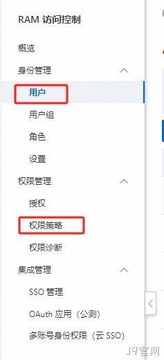 阿里云AK权限设置
